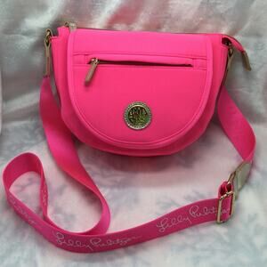 Lilly Pulitzer Giavanna Neoprene Crossbody Bag Aura Pink DISCONTINUED